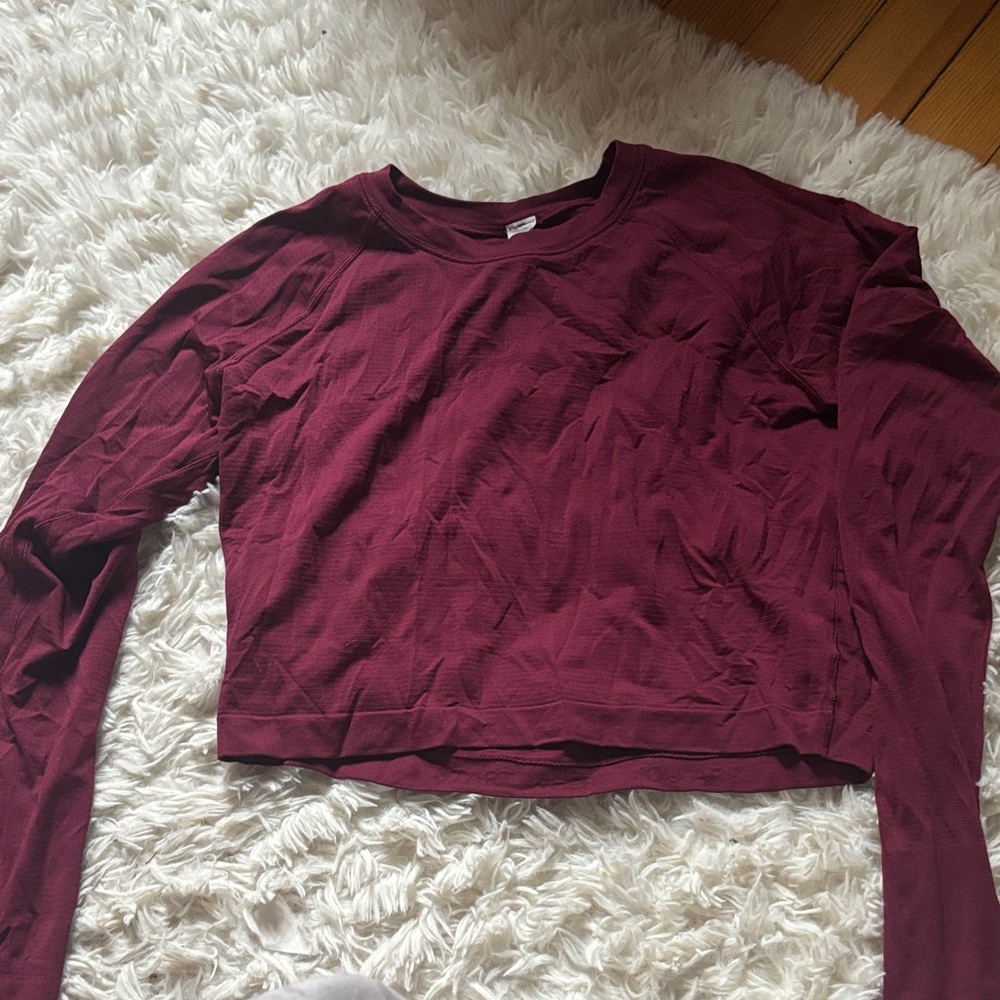 Lululemon Athletica Maroon Long Sleeve Top